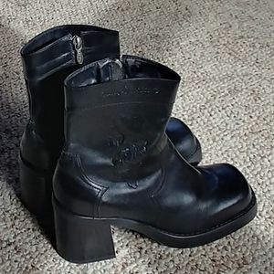 HARLEY DAVIDSON BLACK WOMENS BOOTS 7.5